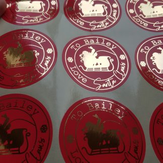 Personalised Sleigh Red/Gold
