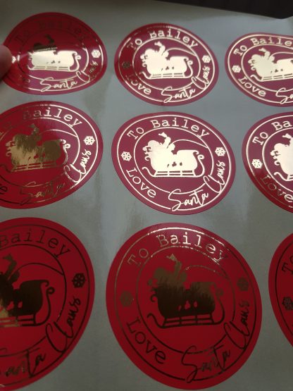 Personalised Sleigh Red/Gold