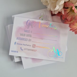 Foiled Gift Voucher Cards