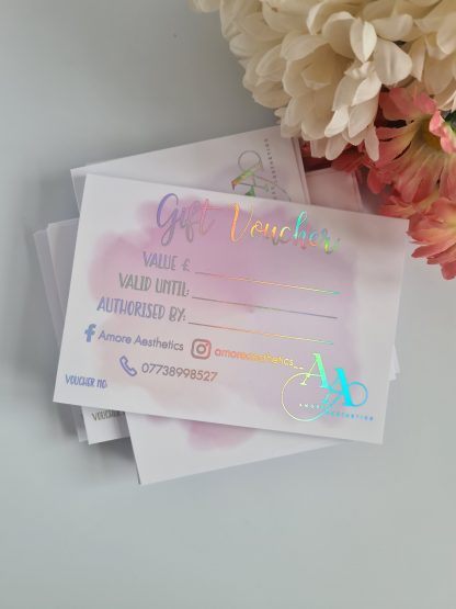 Foiled Gift Voucher Cards