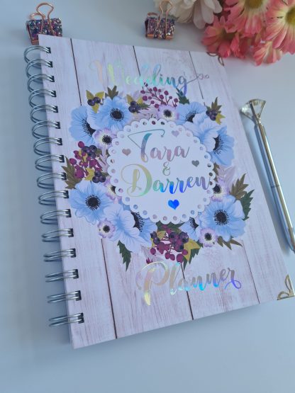 Wedding Book - Floral Blue Wreath - Image 2