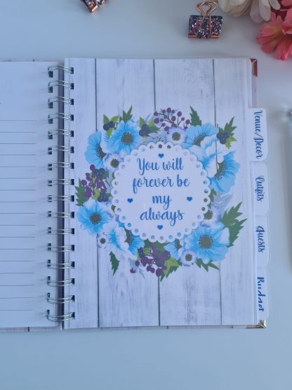 Wedding Book - Floral Blue Wreath - Image 5
