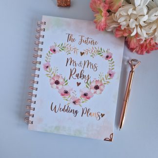 Wedding Book - Floral  Heart pink