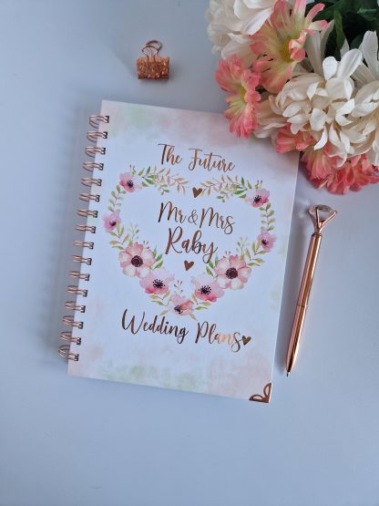 Wedding Book - Floral  Heart pink