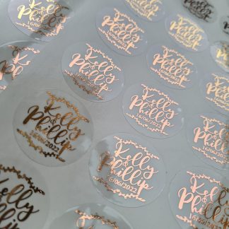 Wedding Stickers - Half Wreath Name