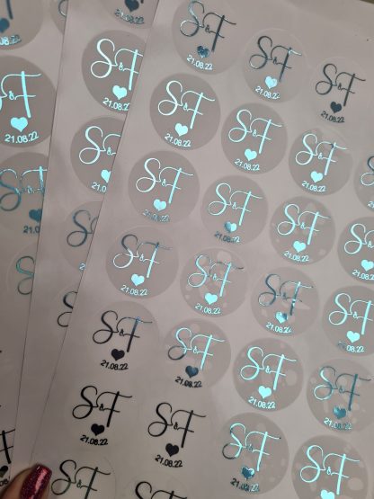 Wedding Stickers - Fancy Initials