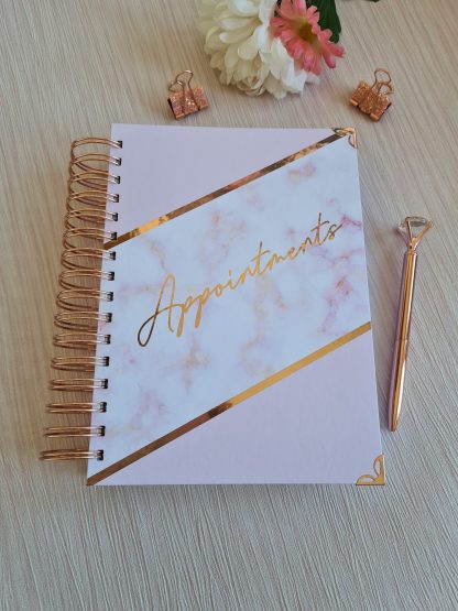 Diagonal Pink Daily Apt Book