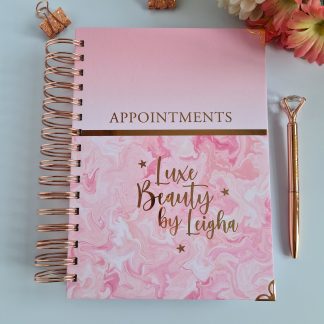 Pink Marble Daily Apt Book
