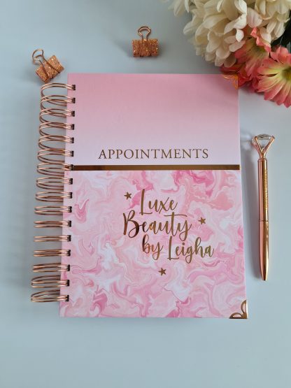 Pink Marble Daily Apt Book