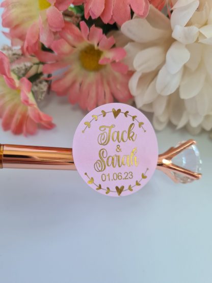 Wedding Stickers - Names with leaf - Image 2