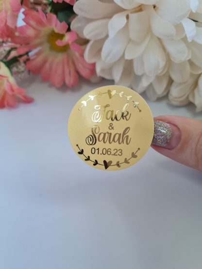 Wedding Stickers - Names with leaf - Image 3