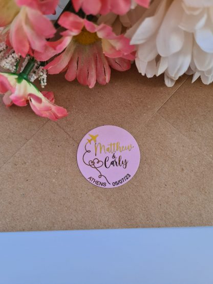 Wedding Stickers - Overseas Plane Design