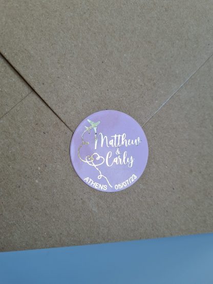 Wedding Stickers - Overseas Plane Design - Image 2