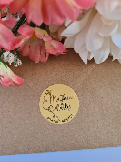 Wedding Stickers - Overseas Plane Design - Image 3