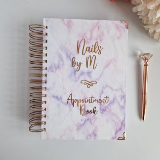 Purple Marble Daily Apt Book