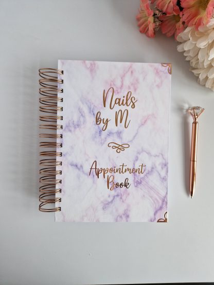 Purple Marble Daily Apt Book