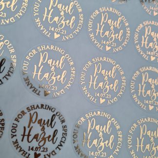 Wedding Stickers - Thank you