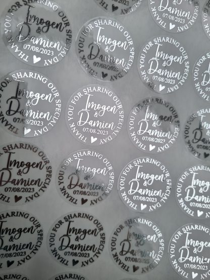 Wedding Stickers - Thank you - Image 2