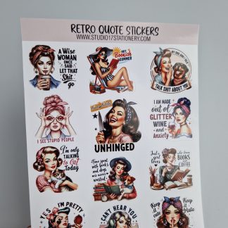 Retro Quote Sticker Sheet