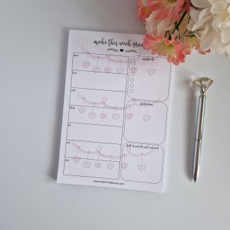 A5 Hearts Weekly Planner