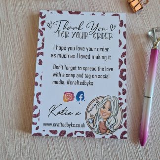 A6 Business thank you tear off pad